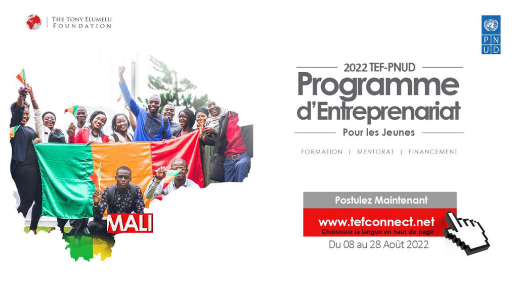 Programme entrepreneuriat jeunesse PNUD-TEF